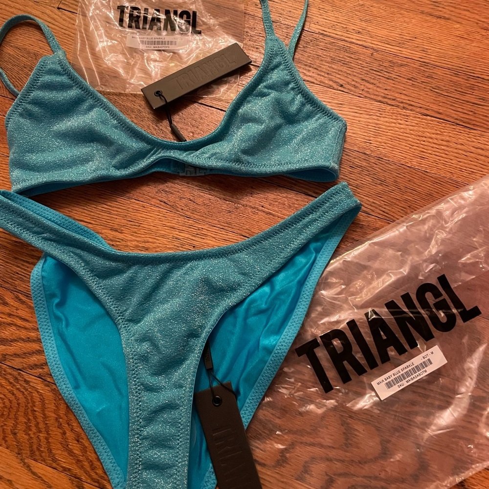 TRIANGL Maia Baby Blue Sparkle Bikini *BRAND NEW*